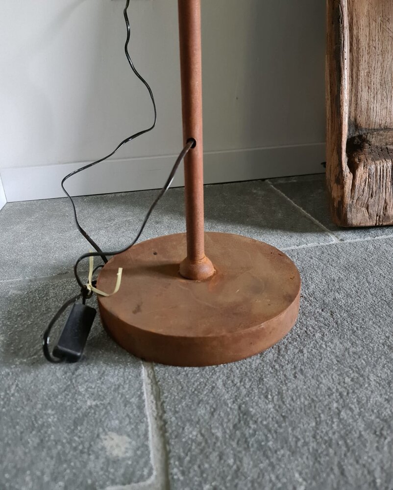 Schijfjeslamp staand roest