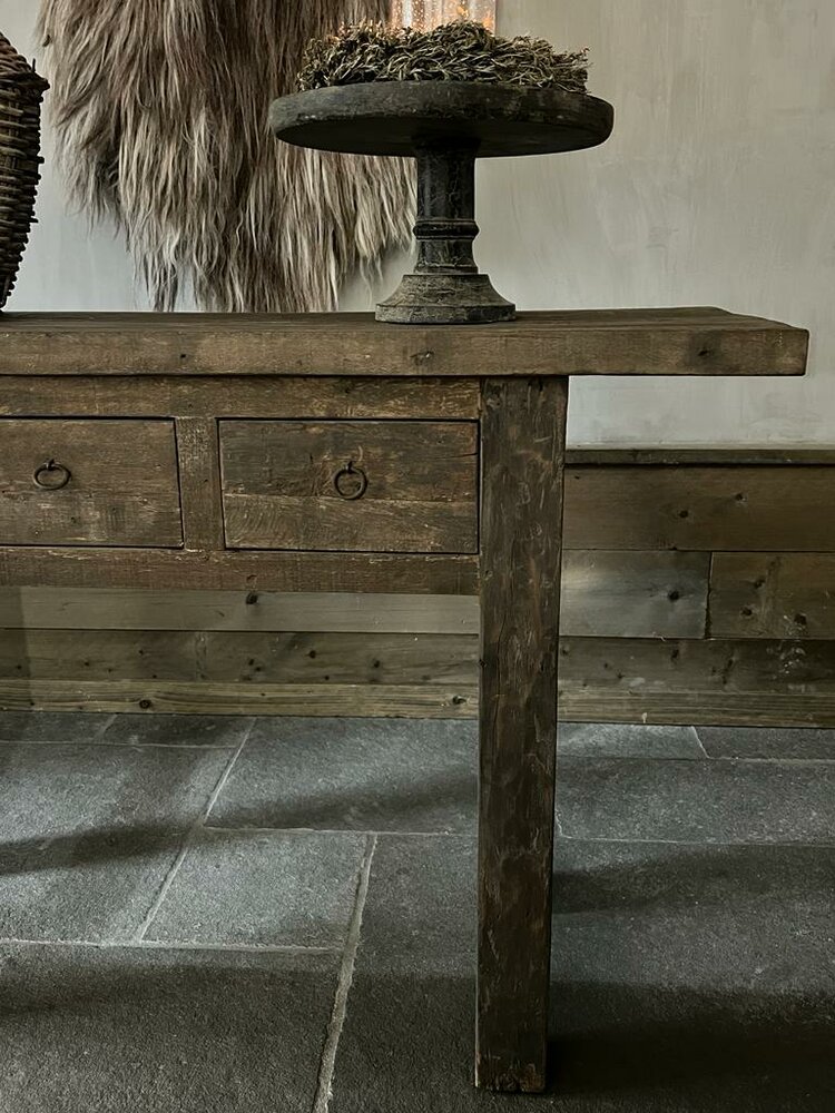 Sidetable driftwood 3 lades (140cm) GERESERVEERD 
