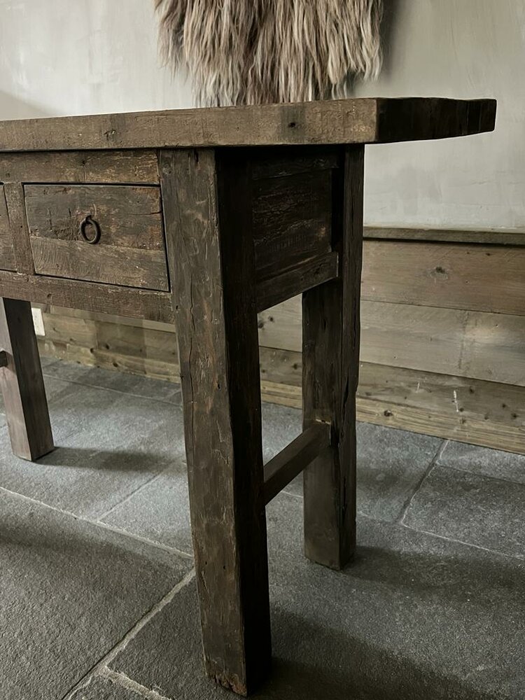Sidetable driftwood 3 lades (140cm) GERESERVEERD 