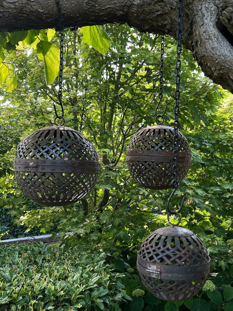 Decoratieve sfeerballen set (3 stuks) | metalen ballen set