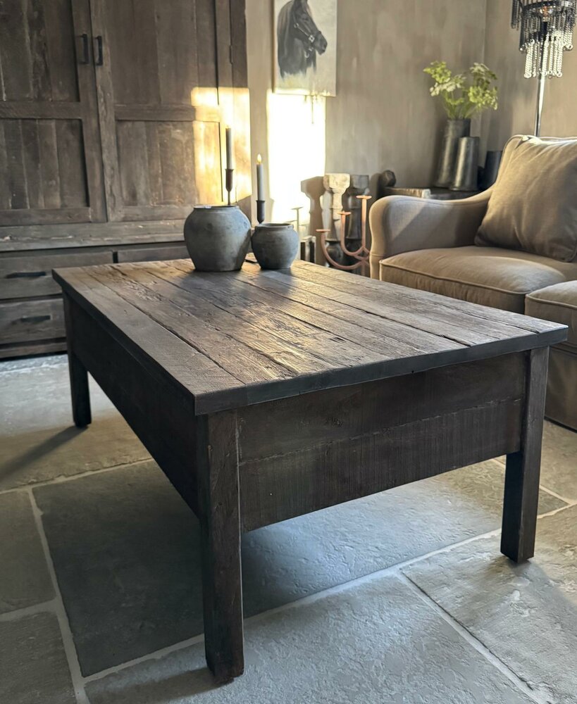 Salontafel Driftwood met 2 lades 130x75cm 