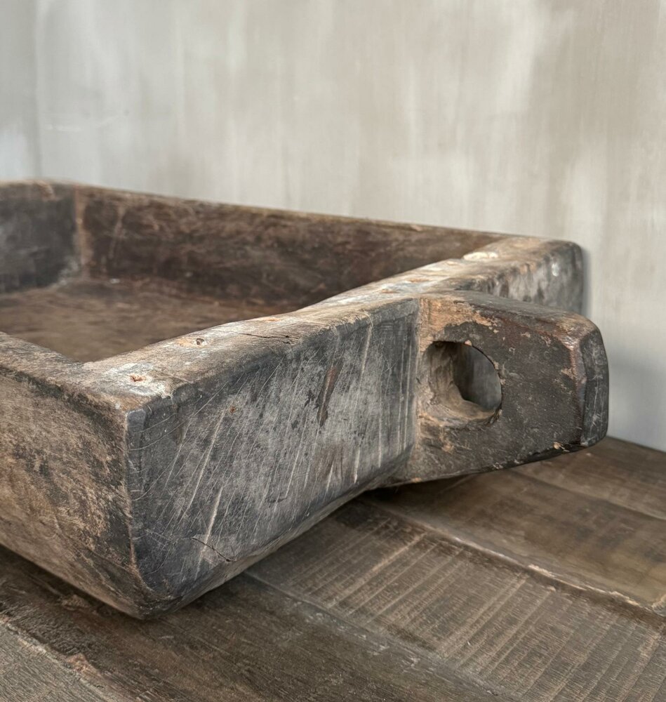 Houten bak met handvat | houten schaal met handvat 7