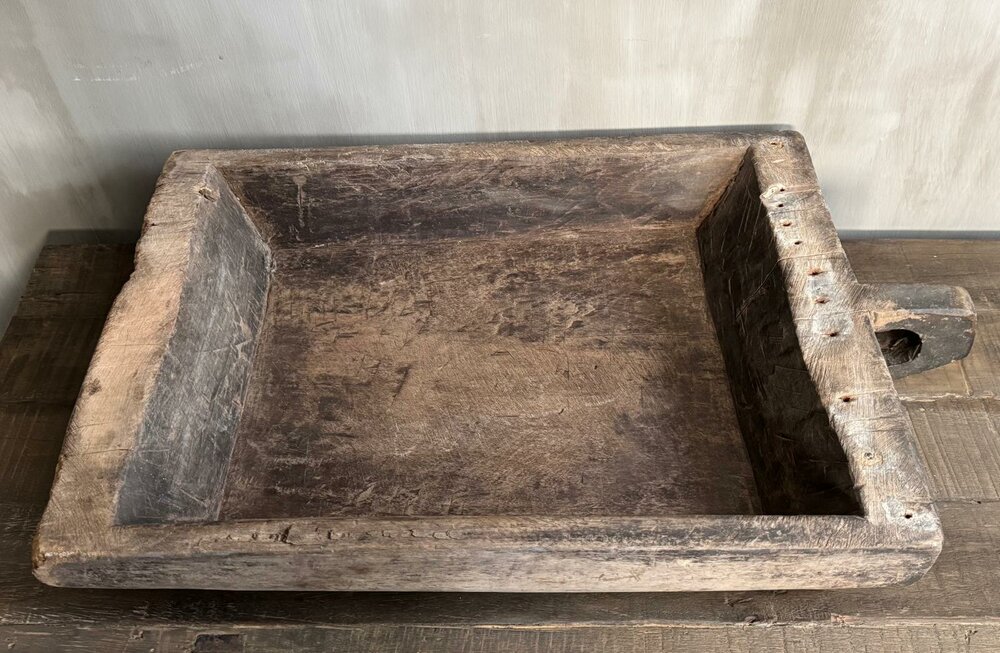 Houten bak met handvat | houten schaal met handvat 7