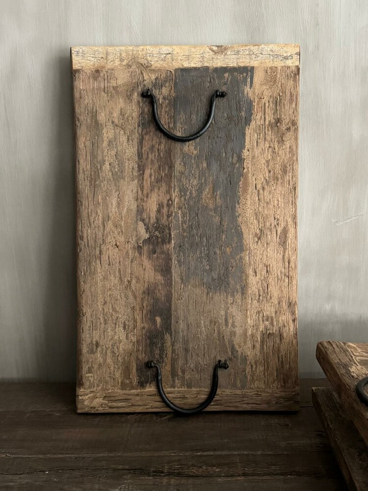 Tray railway,  houten dienblad small A