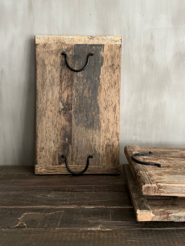 Tray railway,  houten dienblad small A