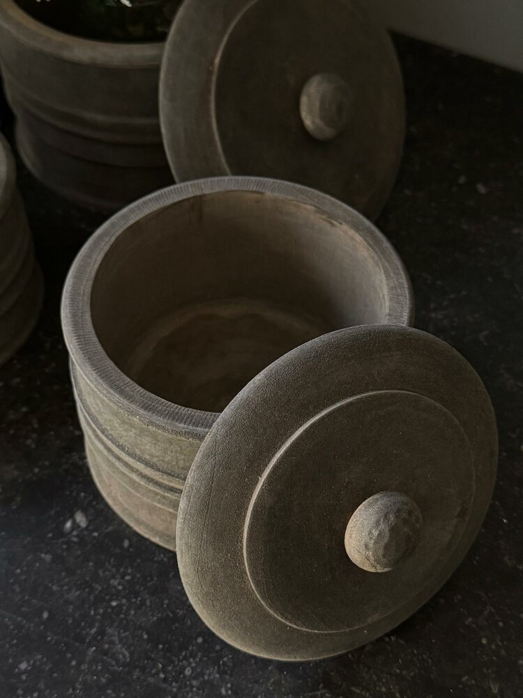 Houten potjes Dimas Luksa (set 3 stuks)