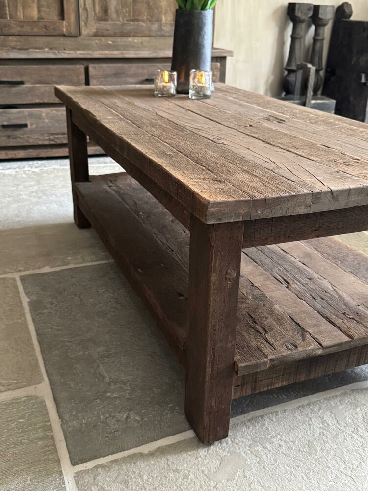 Salontafel Driftwood met onderblad 120x60cm B (afhalen)