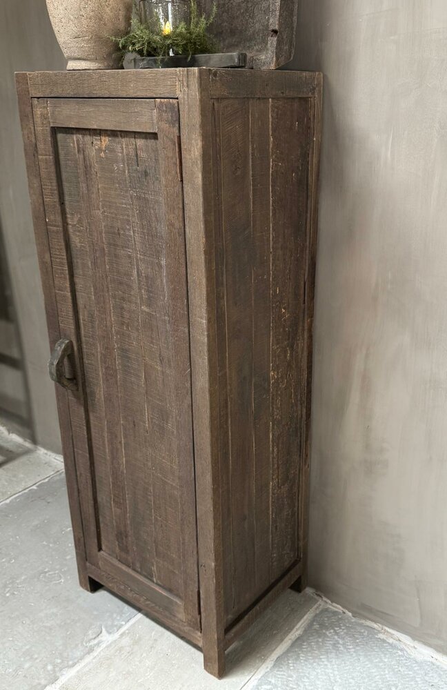 1 deurs kast| &eacute;&eacute;n deurs kast Driftwood  hoogte 140cm  A (afhalen)