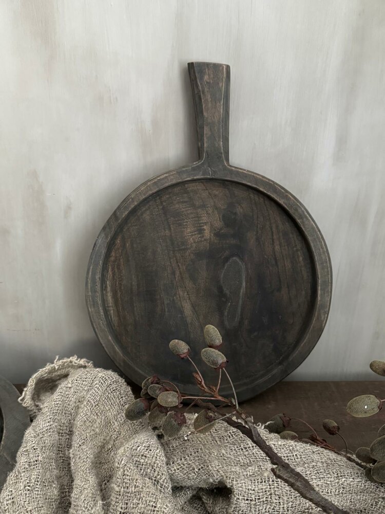 Houten onderzetter/ serveerplank/ plank met handvat/ chopping board 30cm