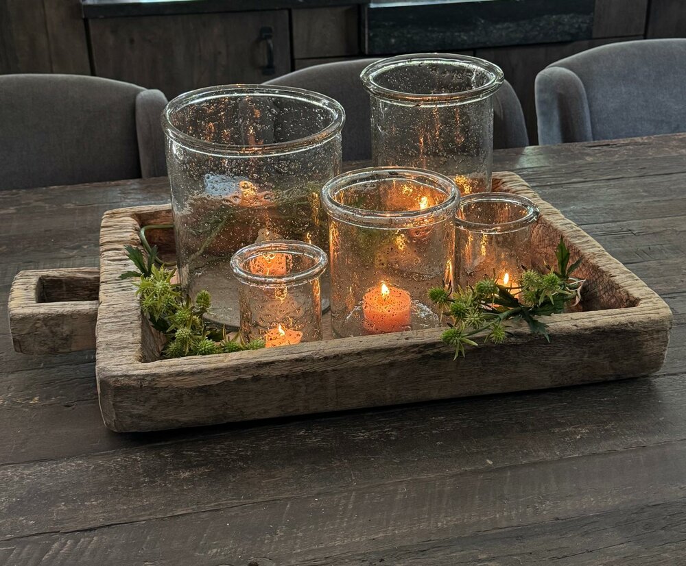 Windlicht Aura Peeperkorn 16x16x25cm