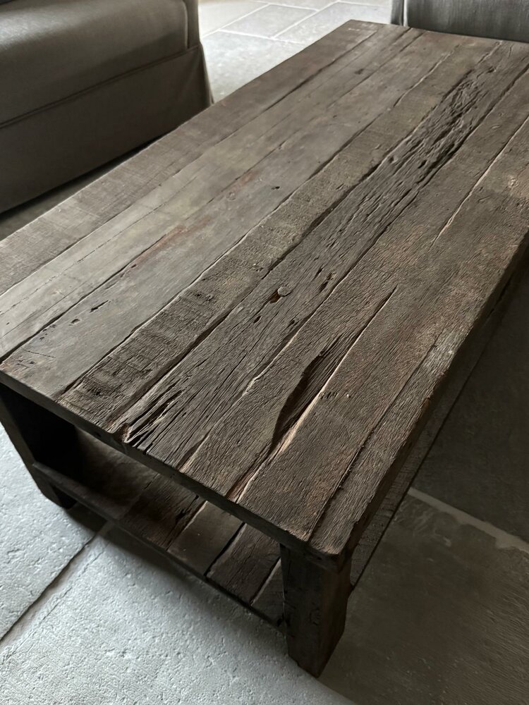 Salontafel Driftwood met onderblad  120x60cm C 