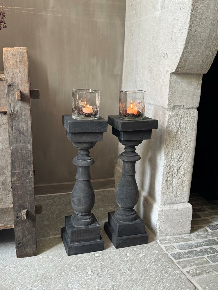 Houten baluster vergrijsd