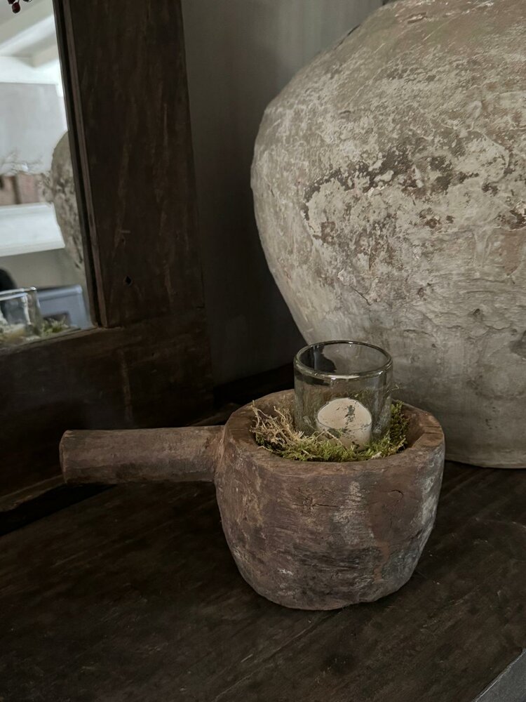 Houten vijzel met handvat Aura Peeperkorn 