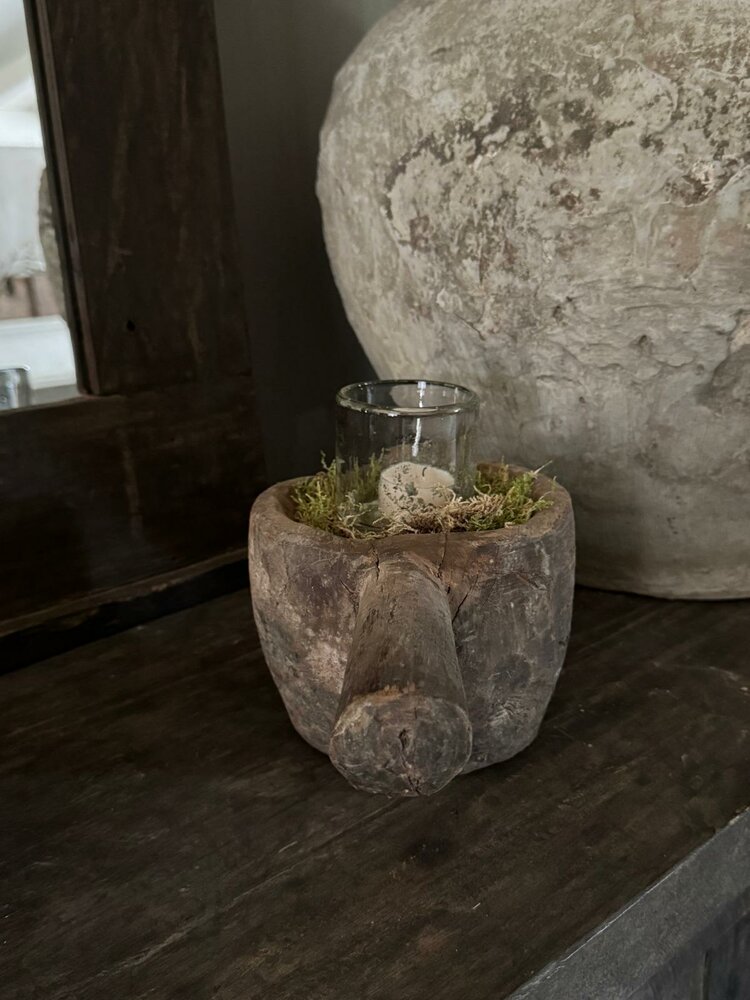 Houten vijzel met handvat Aura Peeperkorn 