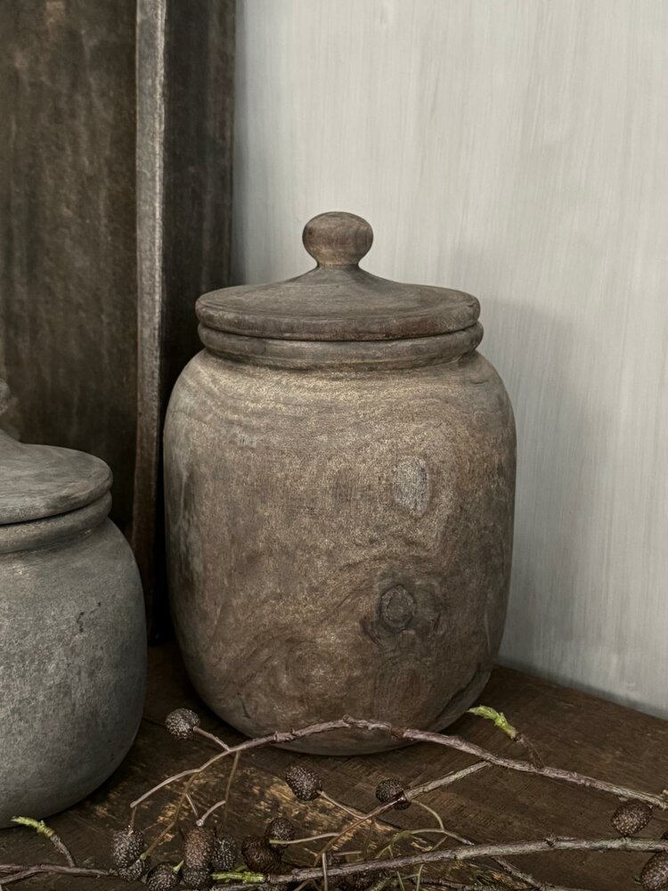 Houten pot met deksel Halima L