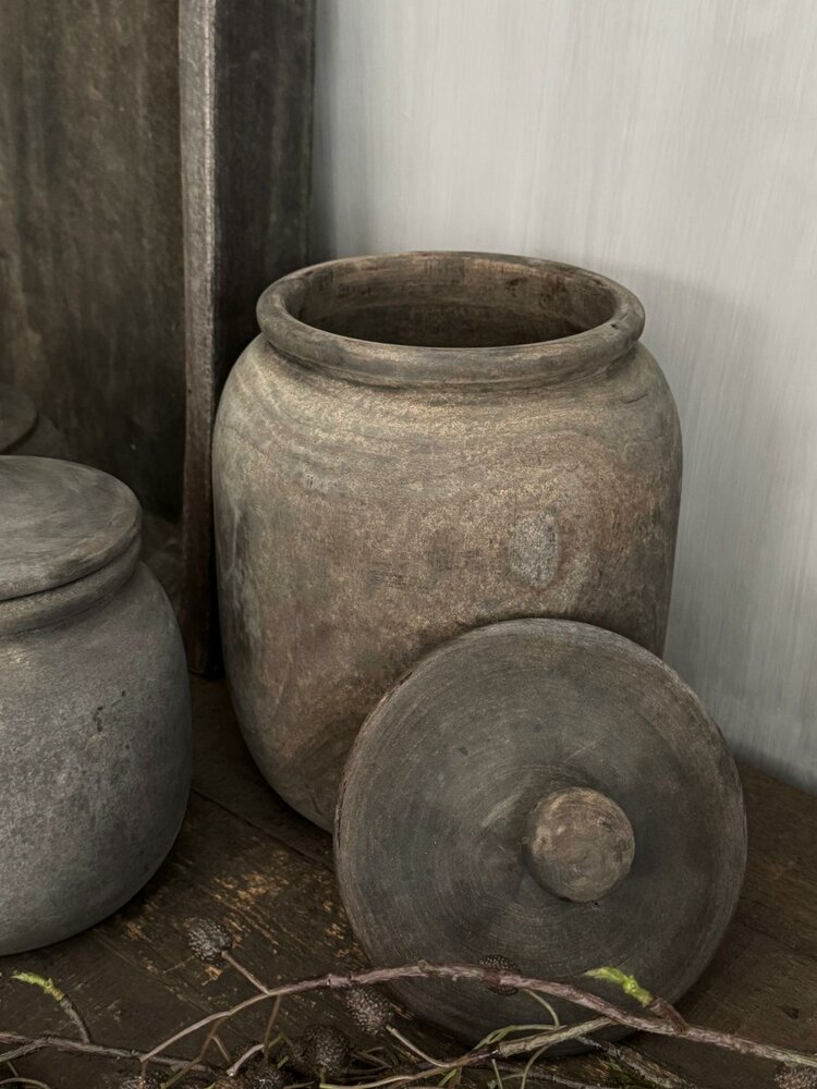 Houten pot met deksel Halima L