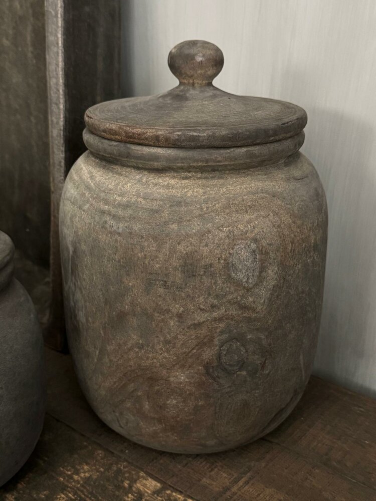 Houten pot met deksel Halima L