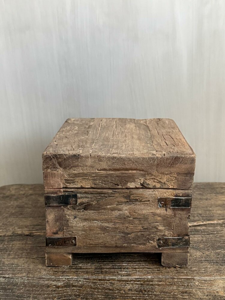 Houten kistje oud hout | Houten kistje truckwood  D small