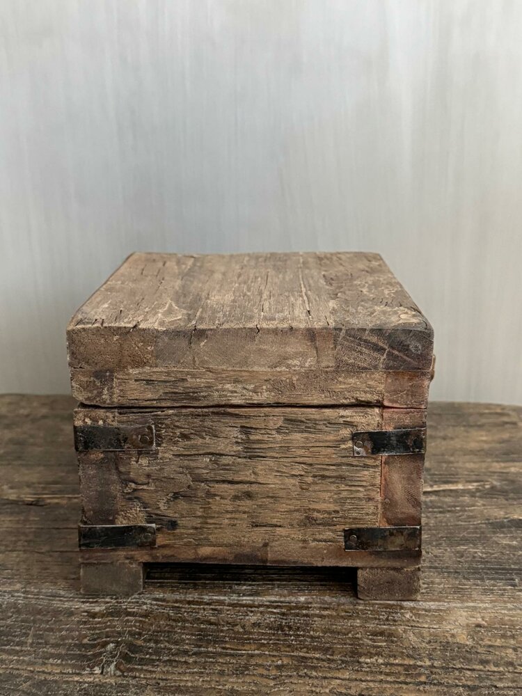 Houten kistje oud hout | Houten kistje truckwood  D small