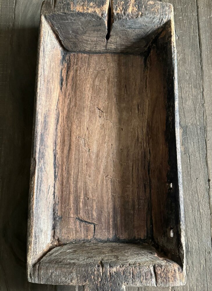 Houten bak met handvat | houten schaal met handvat 2