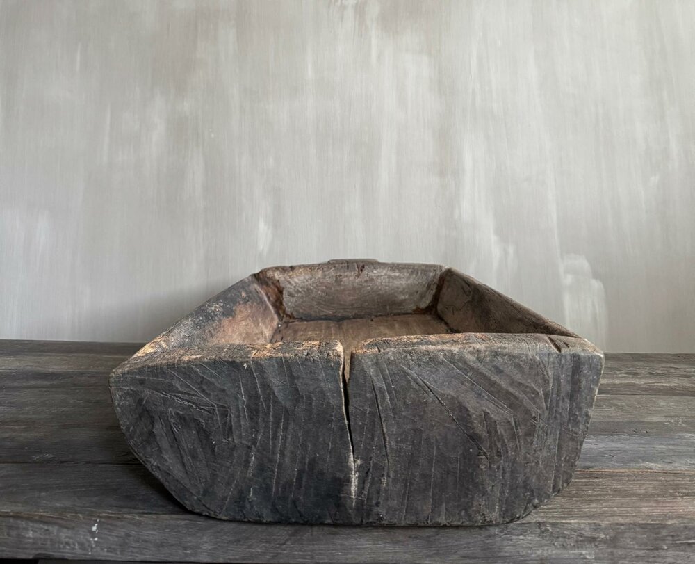 Houten bak met handvat | houten schaal met handvat 2