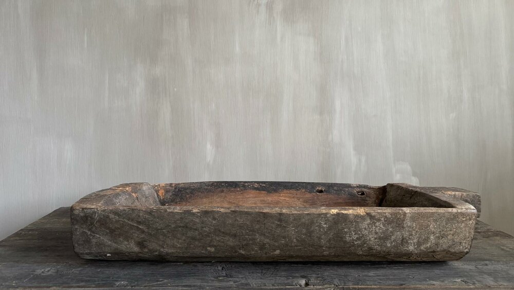 Houten bak met handvat | houten schaal met handvat 2
