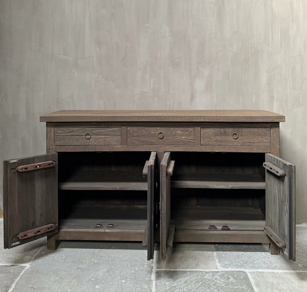 Dressoir Driftwood 4-deurs 3 lades A (afhalen)