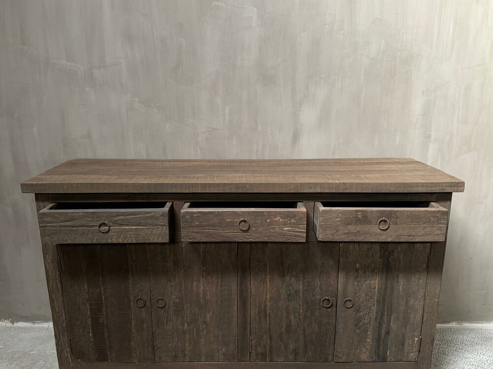 Dressoir Driftwood 4-deurs 3 lades A (afhalen)