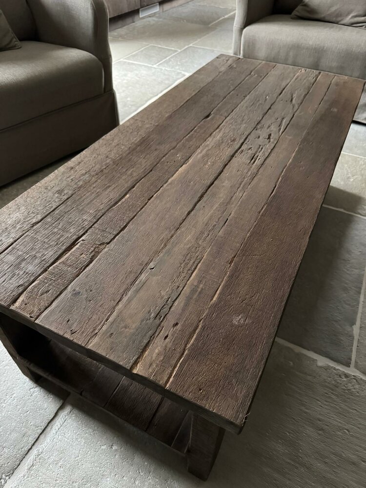 Salontafel Driftwood met onderblad 140x60cm 
