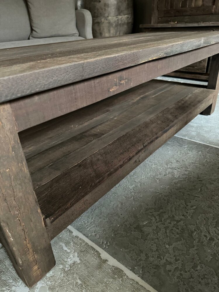 Salontafel Driftwood met onderblad 140x60cm 