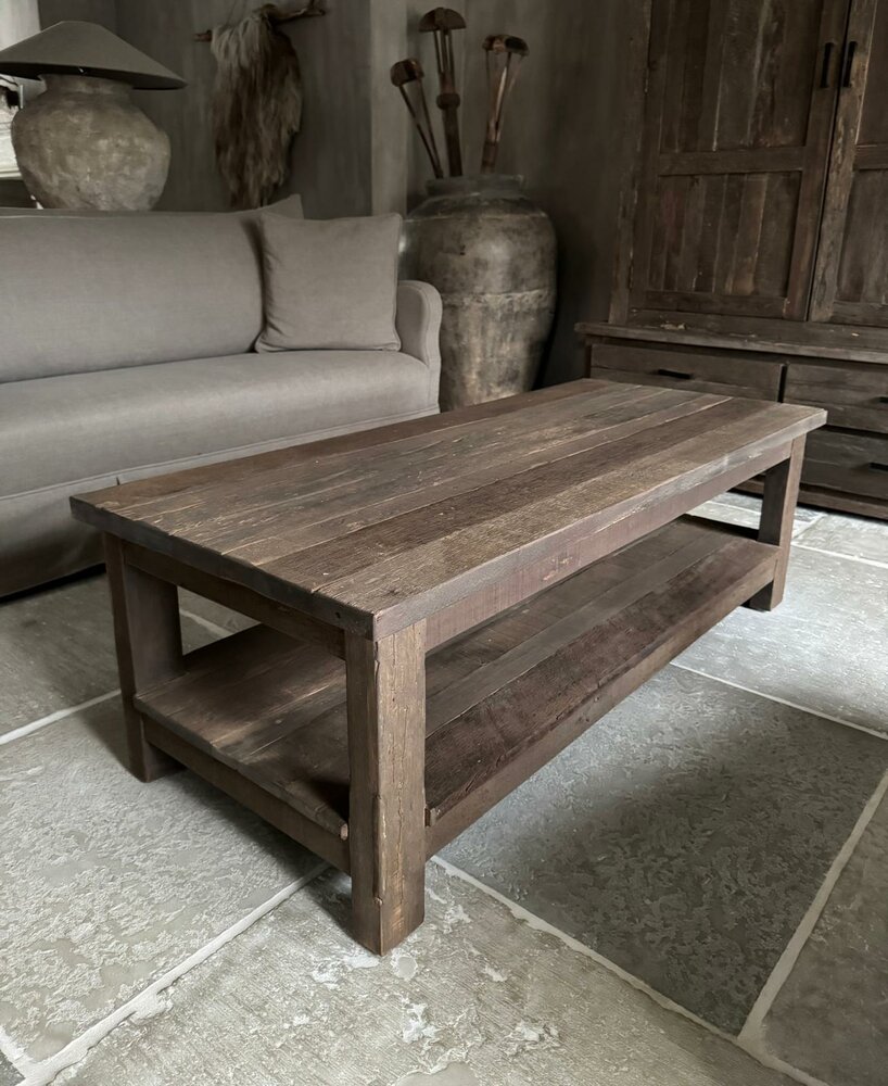 Salontafel Driftwood met onderblad 140x60cm 