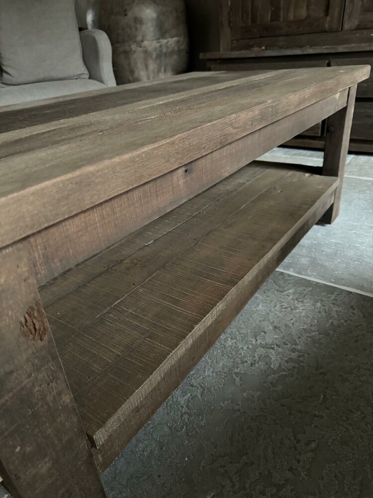 Salontafel Driftwood met onderblad 120x60cm D 