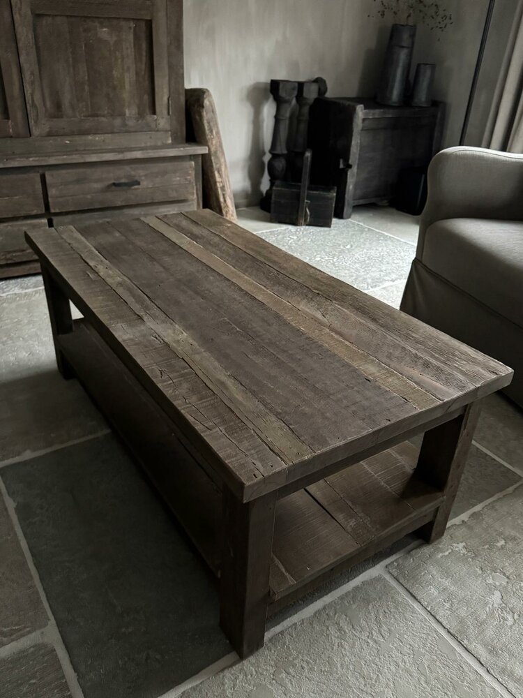 Salontafel Driftwood met onderblad 120x60cm D 