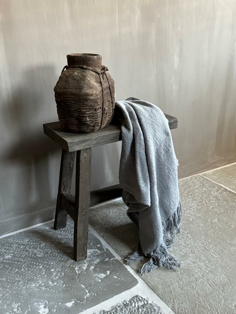 Oud houten kruk Old Barn 45cm A