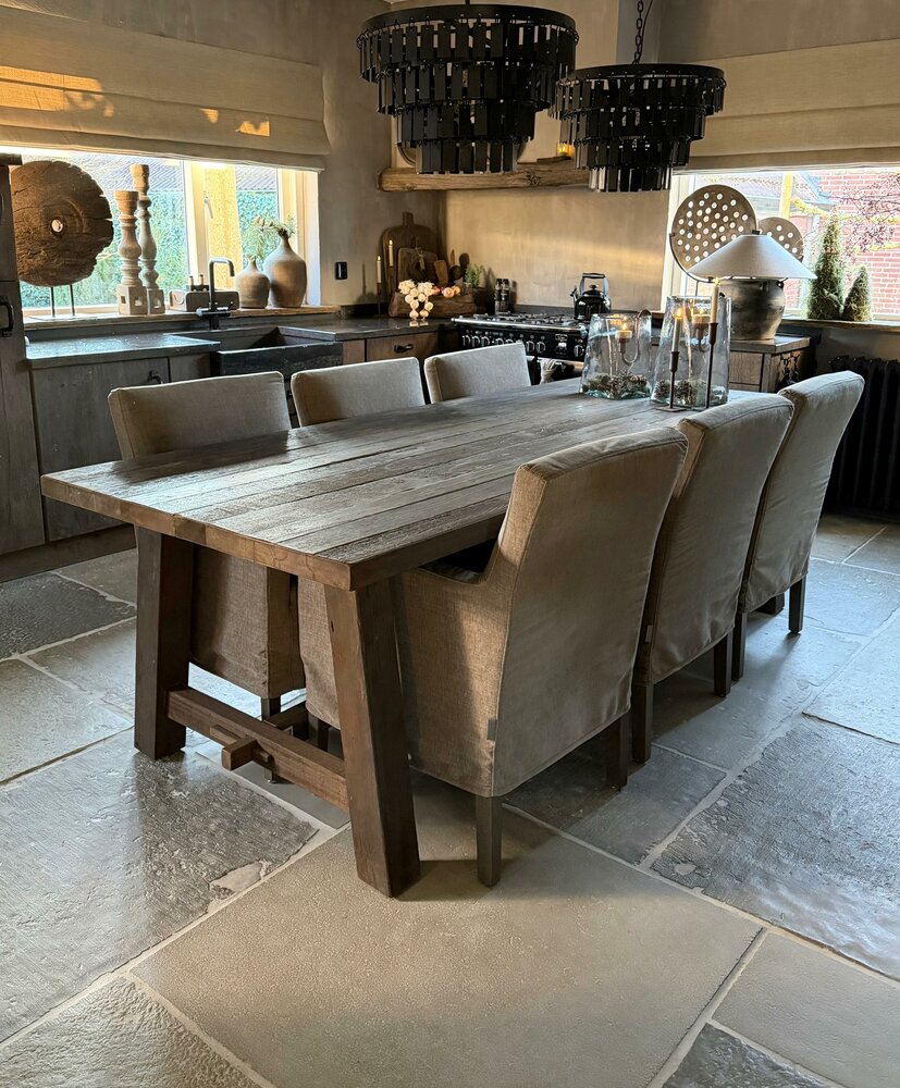 Eettafel Driftwood A poot| Landelijke eettafel met A poot (via bestelling)