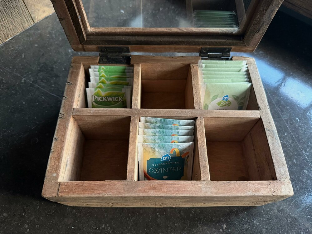 Oud houten theedoos | Teabox Lena