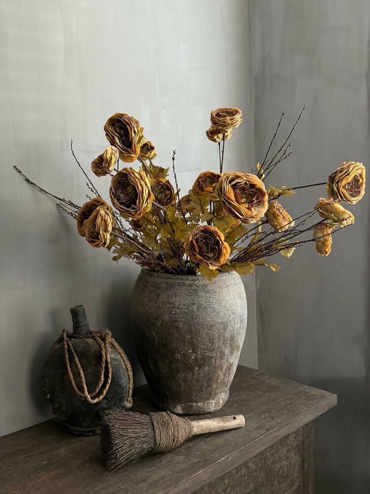 Ranuculus Grande Green| Ranonkel roest- groen kunsttak 
