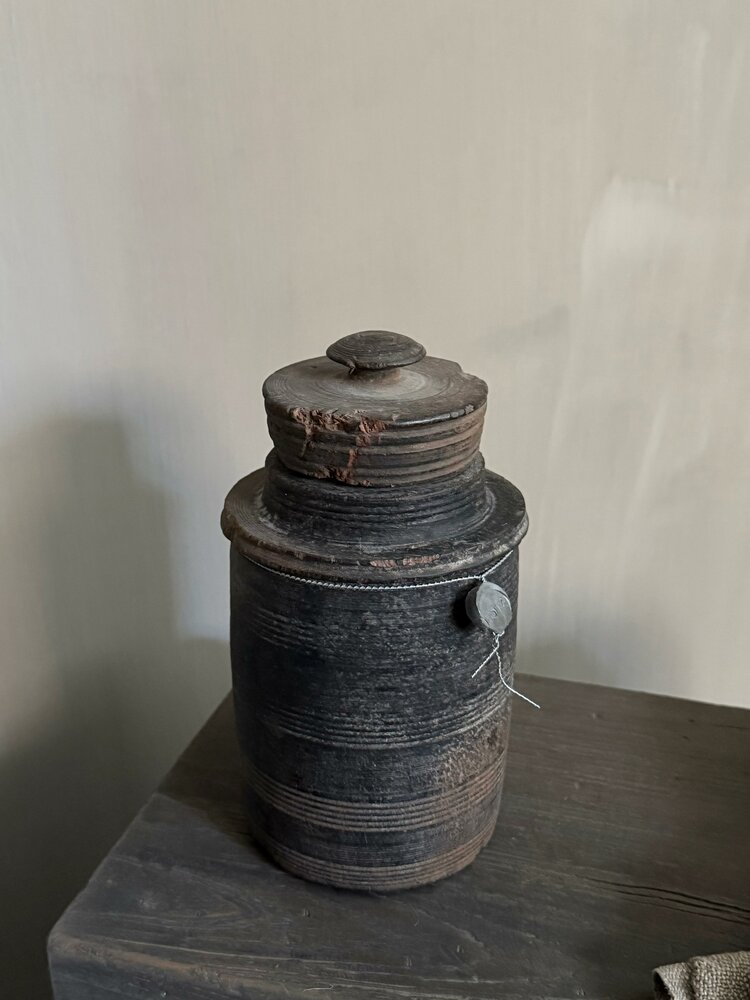 Authentieke houten Hoffz kruik H1