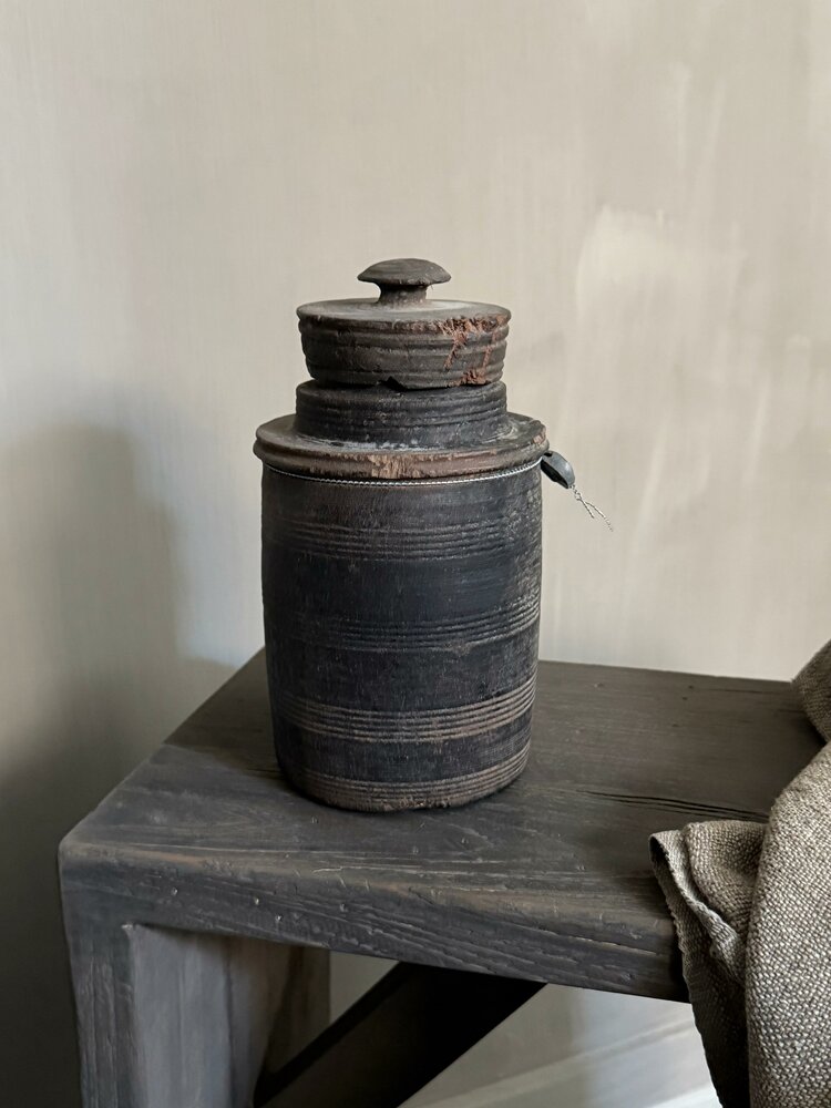 Authentieke houten Hoffz kruik H1