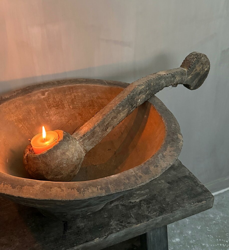 Authentieke houten lepel Hoffz