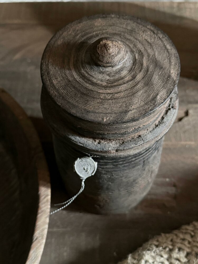 Authentieke houten Hoffz kruik H4