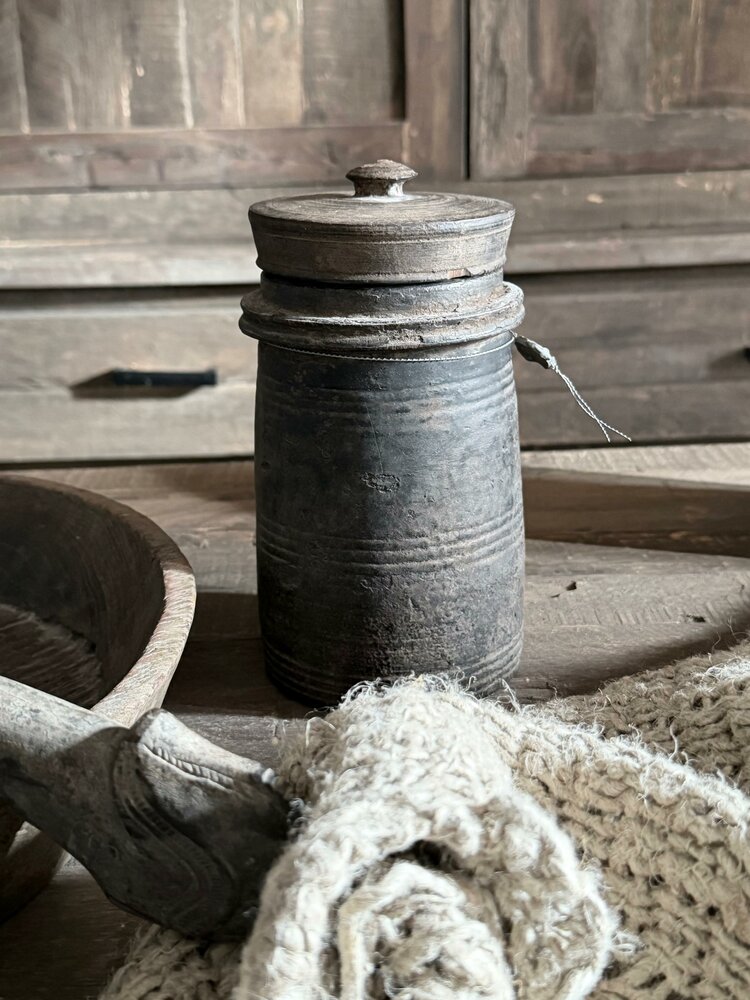 Authentieke houten Hoffz kruik H4