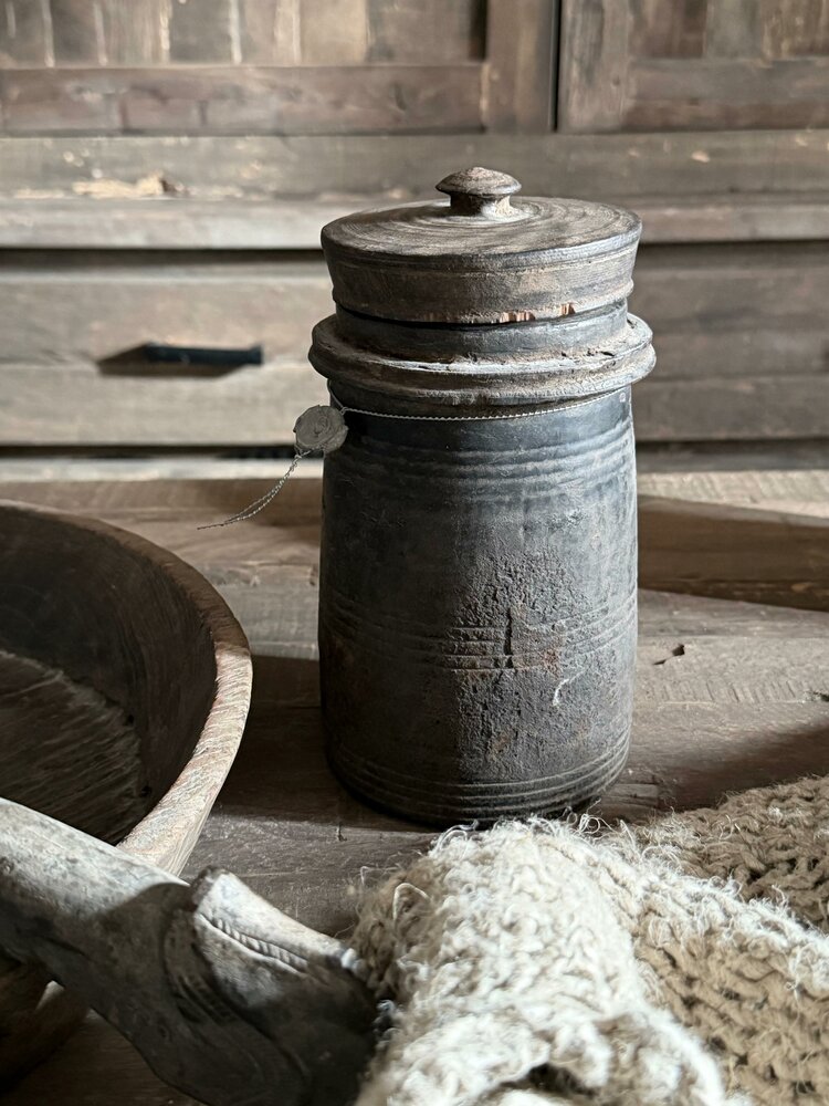 Authentieke houten Hoffz kruik H4