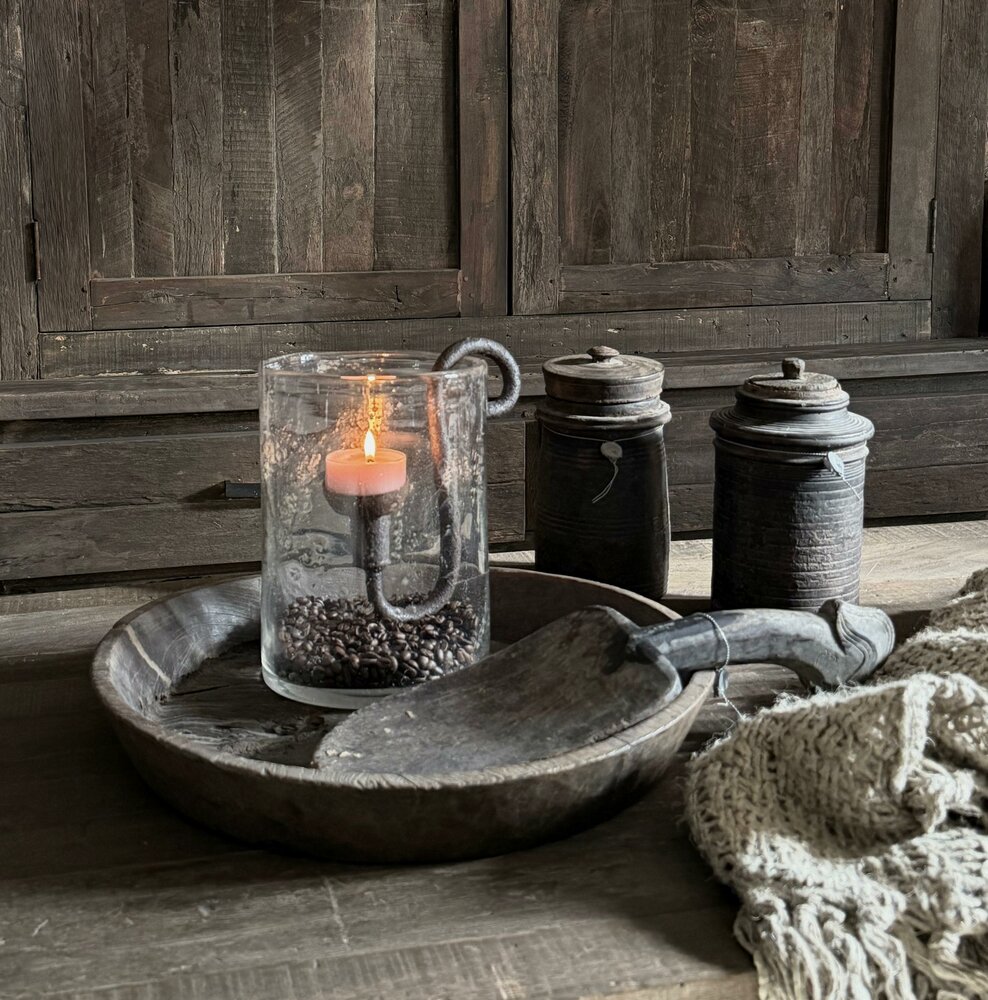 Authentieke houten Hoffz kruik H4