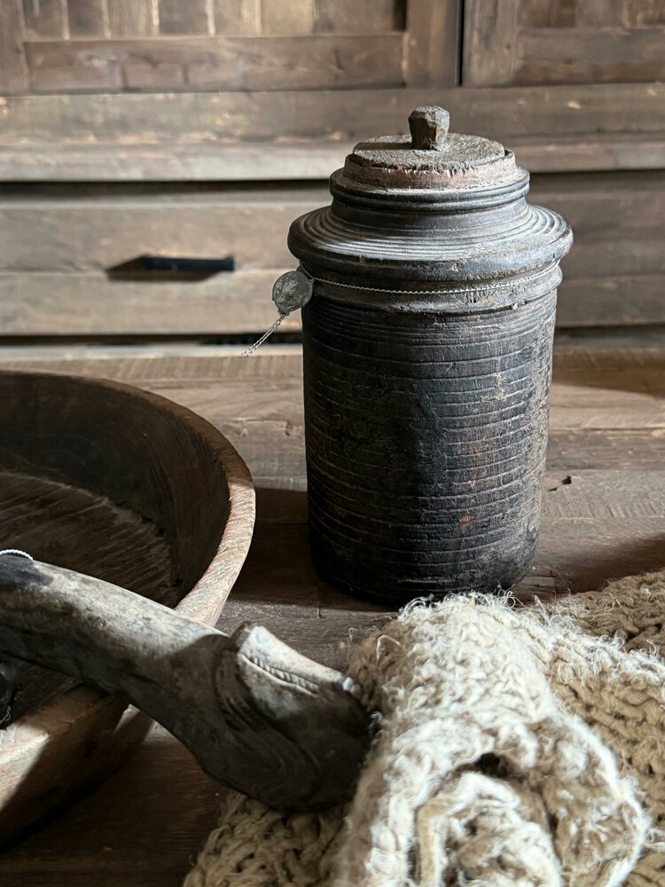 Authentieke houten Hoffz kruik H5