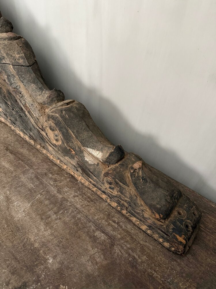 Oud houten ornament houtsnijwerk India 