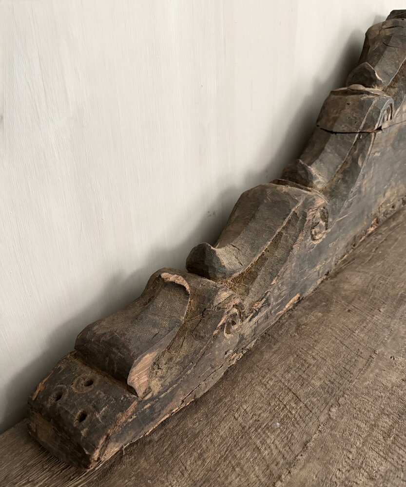 Oud houten ornament houtsnijwerk India 
