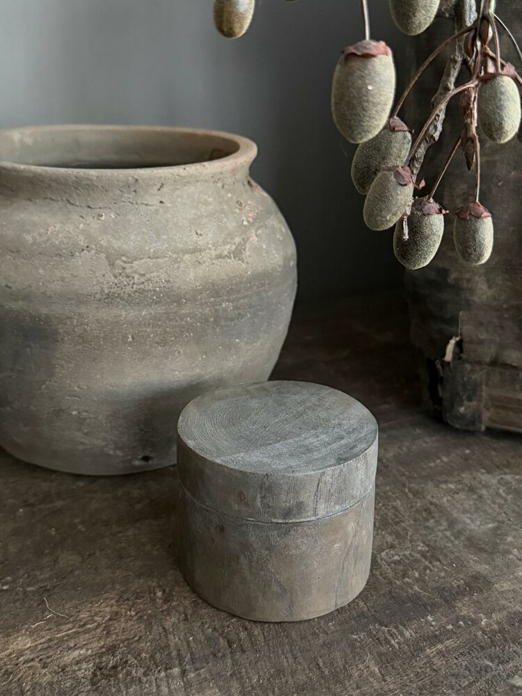 Houten potje met deksel