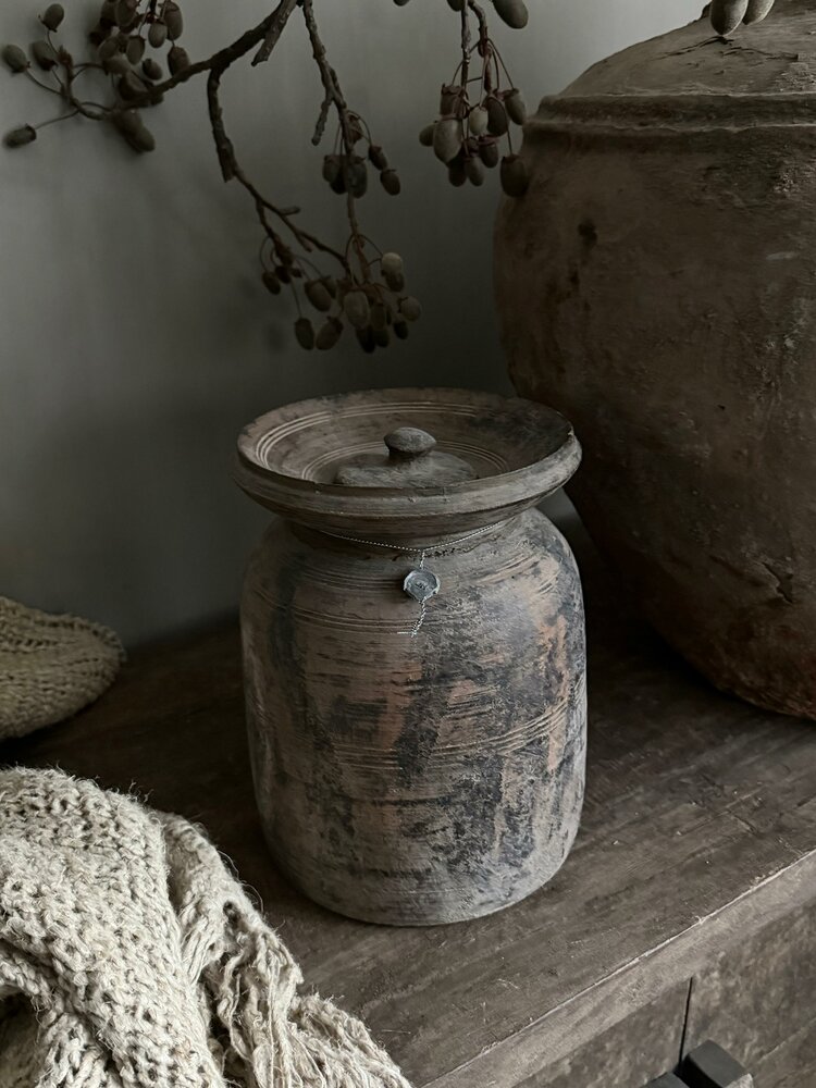 Authentieke houten Hoffz kruik H8