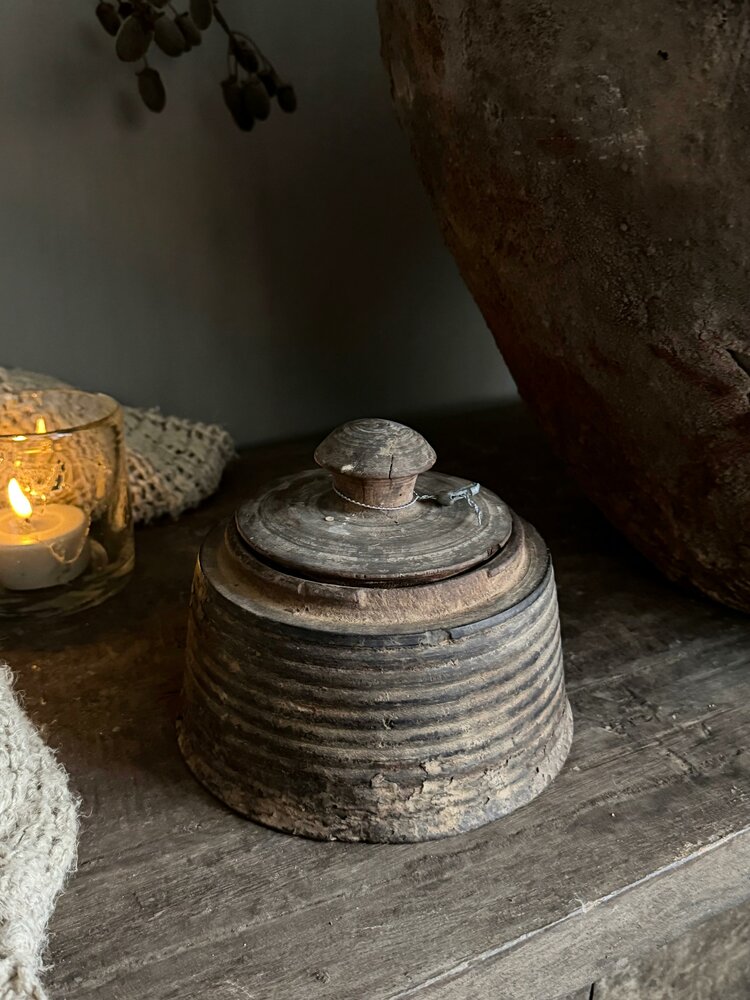 Authentieke houten Hoffz pot H7